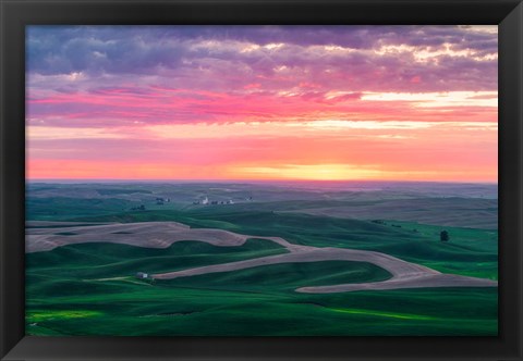 Framed Palouse Sunset Print