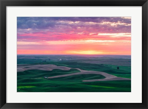 Framed Palouse Sunset Print