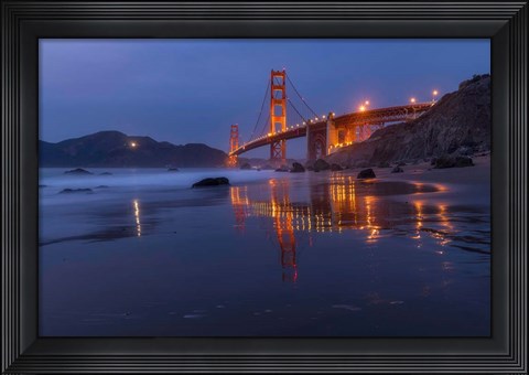 Framed Reflection Marshall Beach Print