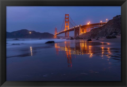 Framed Reflection Marshall Beach Print