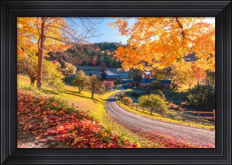 Framed Sleepy Hollow Ranch, Vermont Print