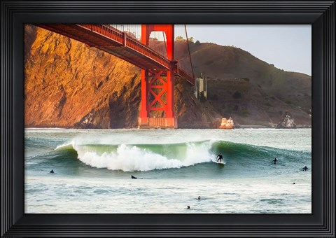 Framed Golden Surf Print