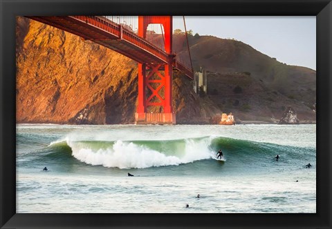 Framed Golden Surf Print