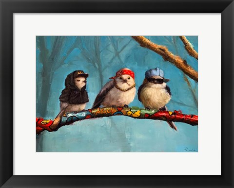 Framed Birdz In Da Hood Print