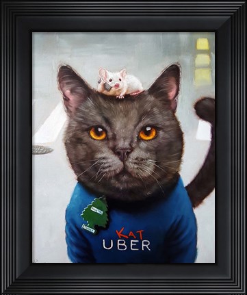 Framed Cat Uber Print
