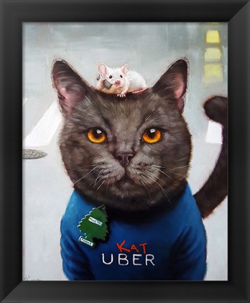 Framed Cat Uber Print