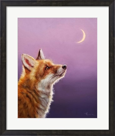 Framed Talking To The Moon Print