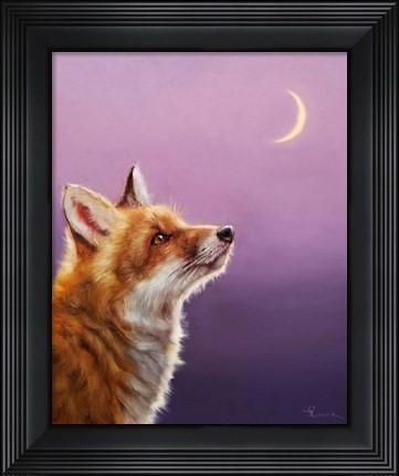Framed Talking To The Moon Print