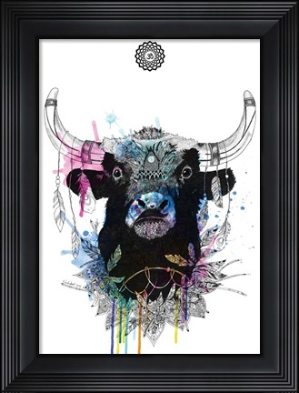 Framed Bull Print