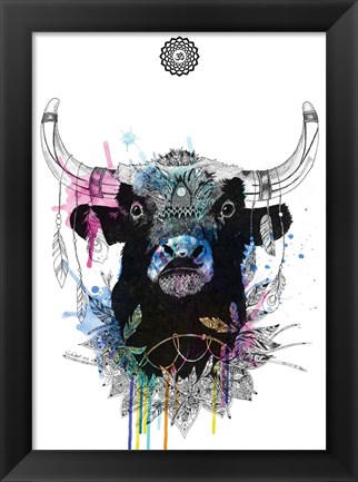 Framed Bull Print