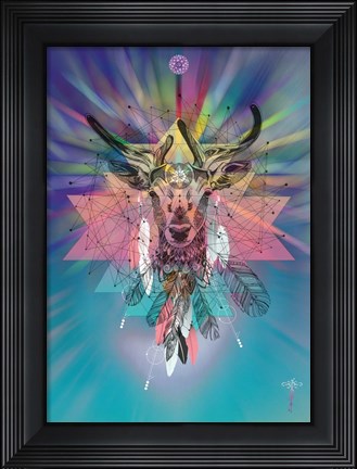 Framed Cosmic Deer Print