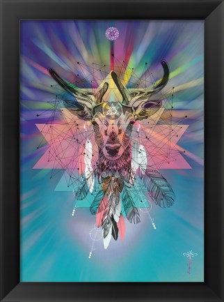 Framed Cosmic Deer Print