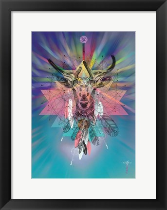 Framed Cosmic Deer Print