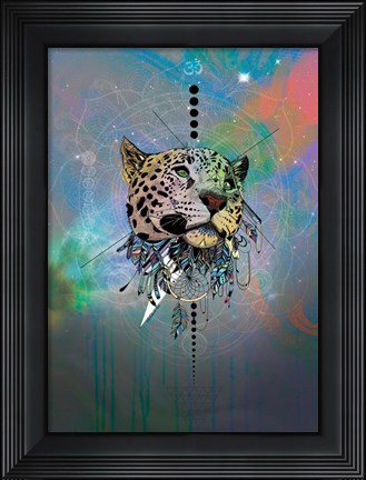 Framed Cosmic Leopard Print