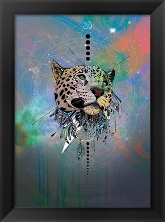 Framed Cosmic Leopard Print