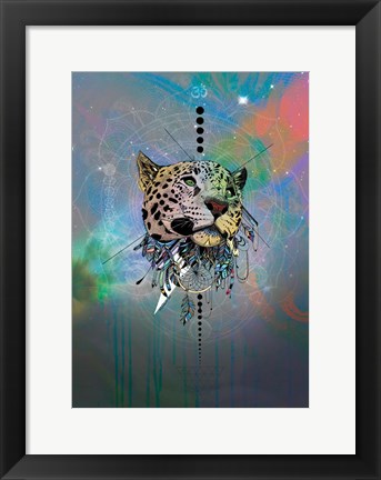 Framed Cosmic Leopard Print