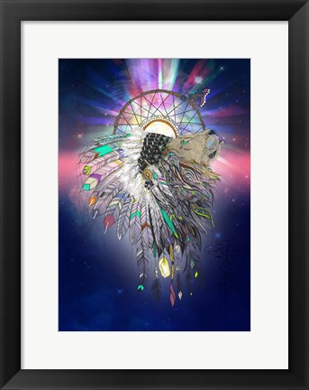 Framed Cosmic Lion Butterfly Print