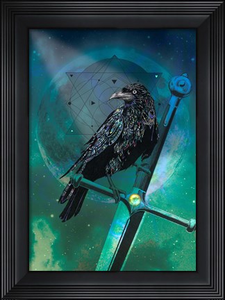 Framed Cosmic Raven Print