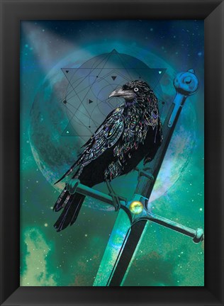 Framed Cosmic Raven Print