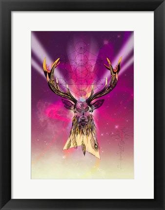 Framed Cosmic Stag Print