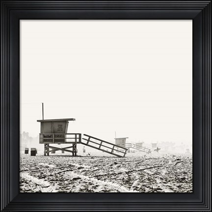 Framed BW Lifeguard Print