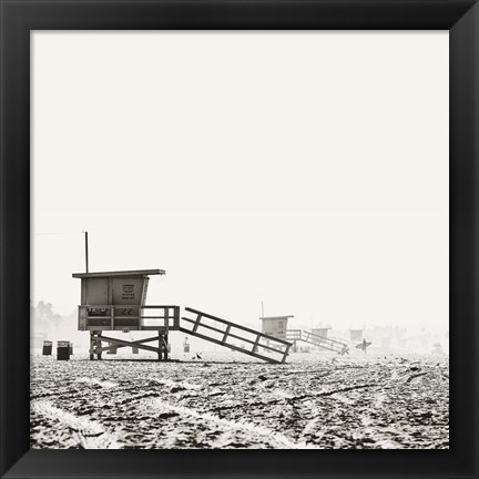 Framed BW Lifeguard Print