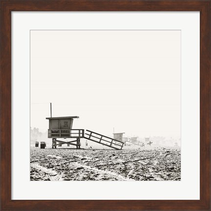 Framed BW Lifeguard Print