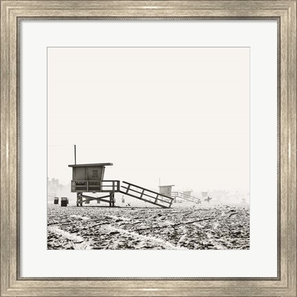 Framed BW Lifeguard Print