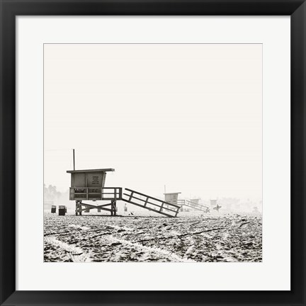 Framed BW Lifeguard Print