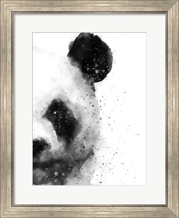 Framed Panda At Attention Print