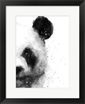 Framed Panda At Attention Print