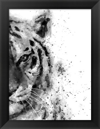 Framed Tiger At Attention Print