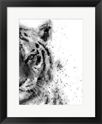 Framed Tiger At Attention Print