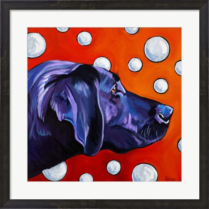 Framed Lab and Bubbles Print
