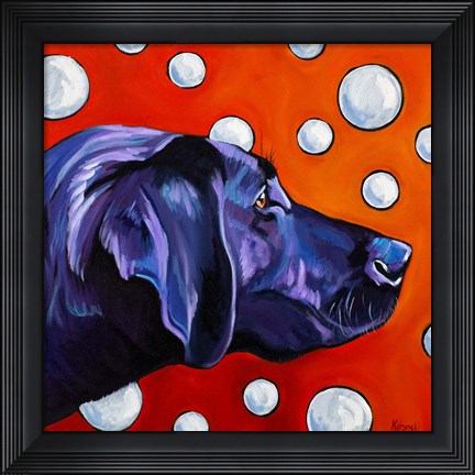 Framed Lab and Bubbles Print