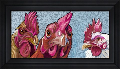 Framed Three Chicks Print