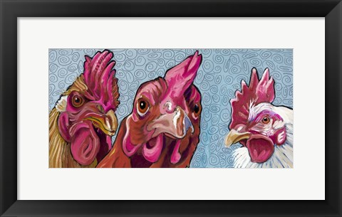 Framed Three Chicks Print