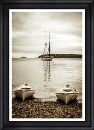 Framed Two Peapods Print