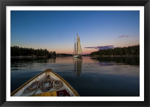 Framed Isle au Haut Twilight Print