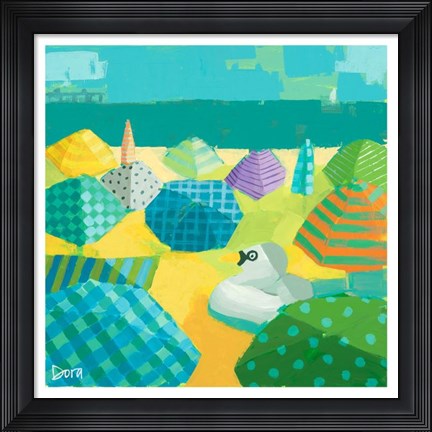 Framed Swan in the Shade Print