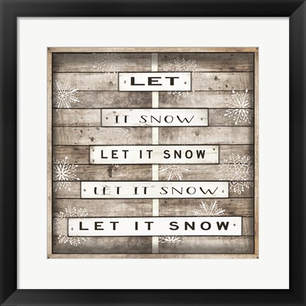 Framed Let It Snow Print