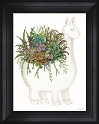 Framed Proud Llama Pot I Print
