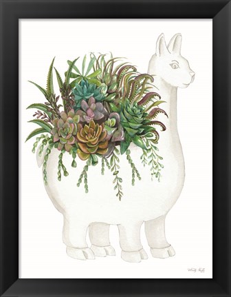 Framed Proud Llama Pot I Print