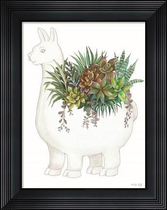 Framed Proud Llama Pot II Print