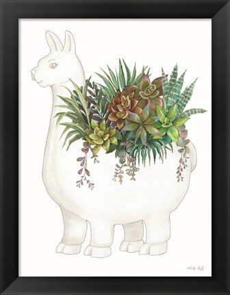 Framed Proud Llama Pot II Print