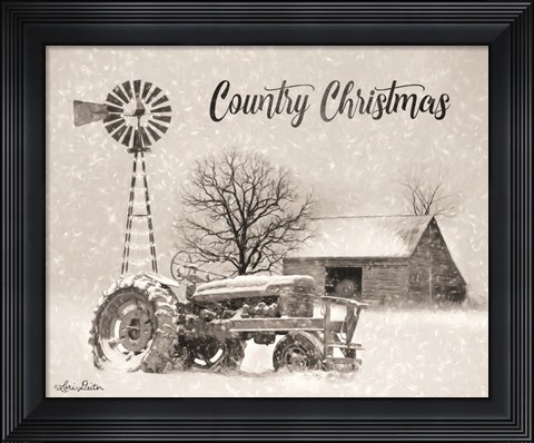 Framed Country Christmas Print