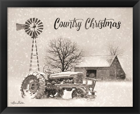 Framed Country Christmas Print