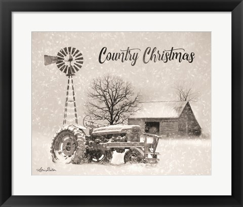 Framed Country Christmas Print