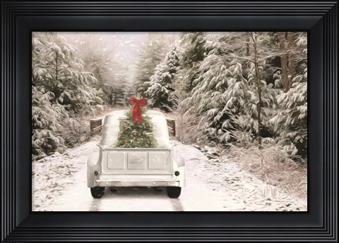 Framed Picking Up the Tree Print