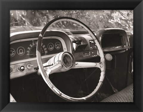 Framed Chevy Steering Wheel Print